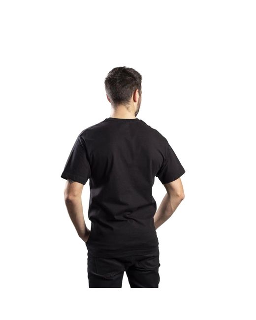 Caterpillar Black Trademark Logo Cotton T-Shirt for men