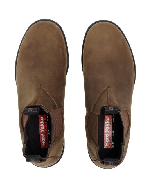 Hard Yakka Brown Brunswick Leather Saddle Nubuck Boots for men