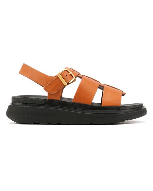 Fitflop Brown Gen-Ff Fisherman Sandalen Aus Leder