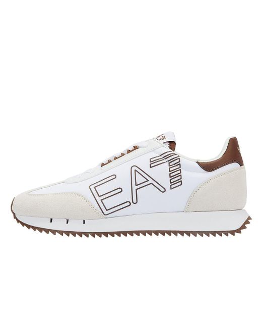 EA7 White Vintage -Sneaker Aus Wildleder