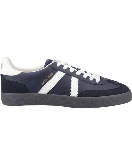 Jack & Jones Blue Mambo Special Synthetic /Marshmallow Trainers for men