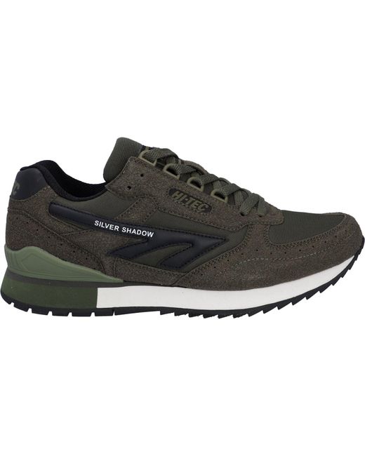 Hi-tec Black Shadow Pu Suede/Synthetic Dark Lace-Up Shoes for men
