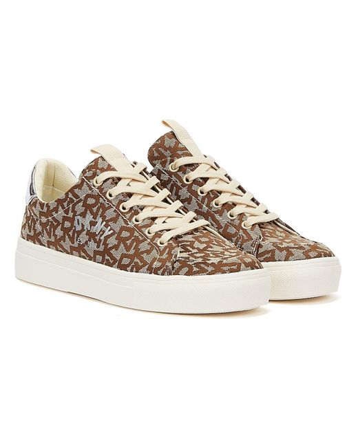 DKNY Metallic Cara Lace Up Trainers