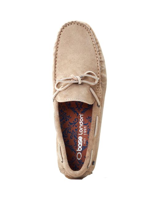 Base London Natural Brooks Leather Sand Loafers for men