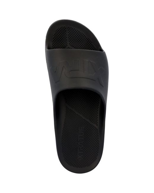 XtraTuf Black Apres Fish Synthetic Slides for men