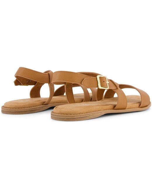 TOMS Brown Mar Leather Sugar Sandals