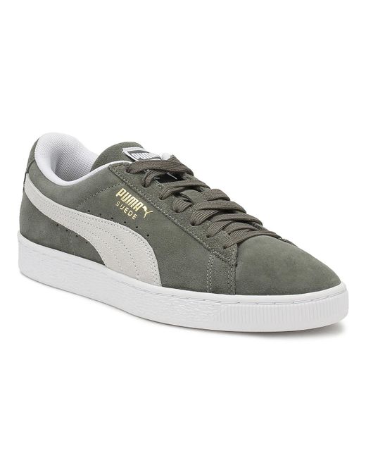 PUMA Gray Mens Castor Grey Suede Classic Trainers Men's Shoes (trainers) In Grey for men