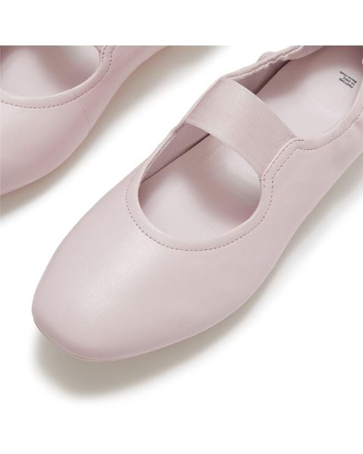Fitflop Pink Delicato X Pantone Poise Leather Mary-Janes
