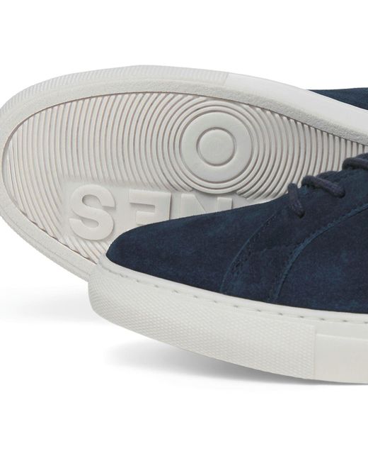 Jack & Jones Blue Galaxy Suede Suede Blazer Trainers for men