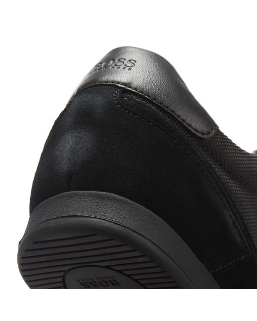 mens black trainers hugo boss
