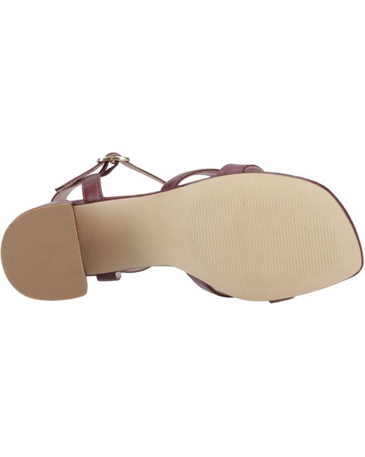 Hush Puppies Pink Nalani Leder Bordeaux Sandalen