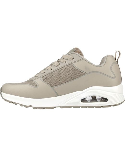 Skechers Gray Uno Sol 232248-Tpe Taupe Lace Up Shoes for men
