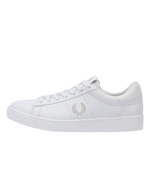 Fred Perry White Spencer Leather Trainers for men