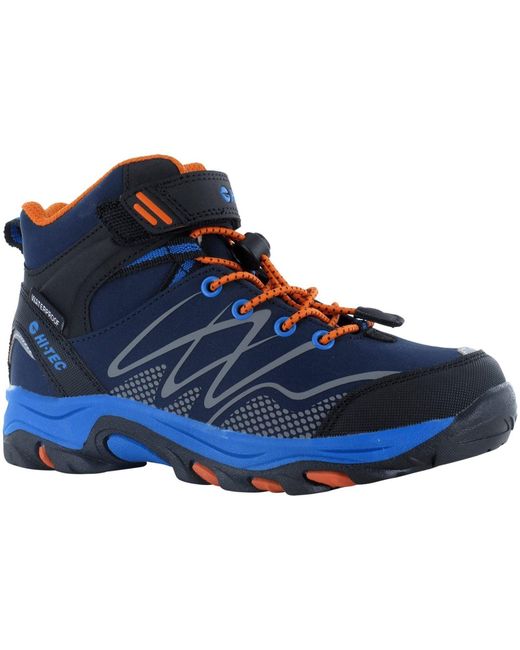 Hi-tec Blue Blackout Mid Synthetic Soft Shell//Lake Hiking Shoes for men