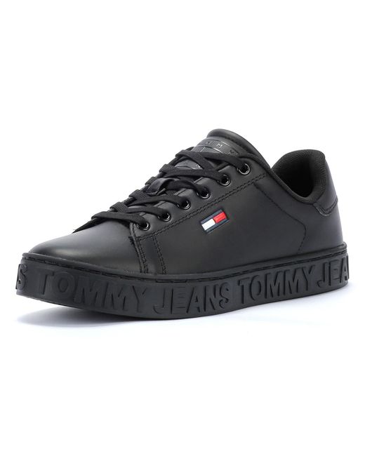 Cool Sneaker Baskets En Cuir Tommy Hilfiger en coloris Black