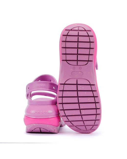 CROCSTM Pink Mega Crush Bubble Sandals