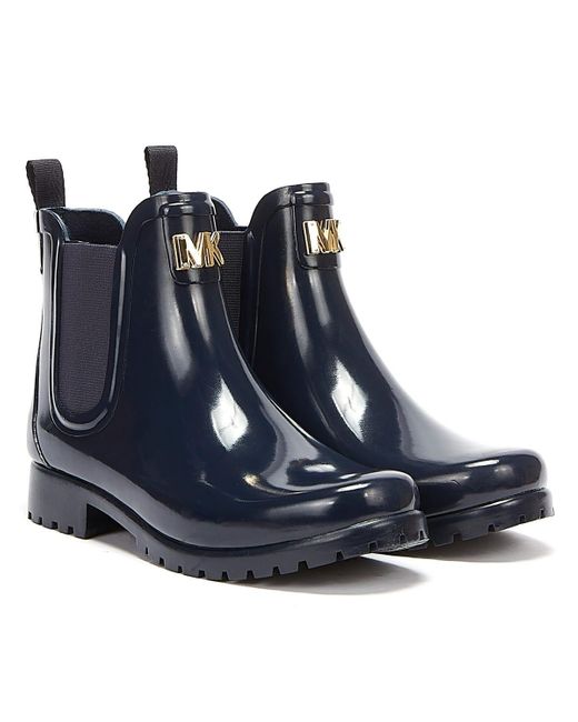 Michael Kors Sidney Navy Rain Boot in Blue | Lyst UK