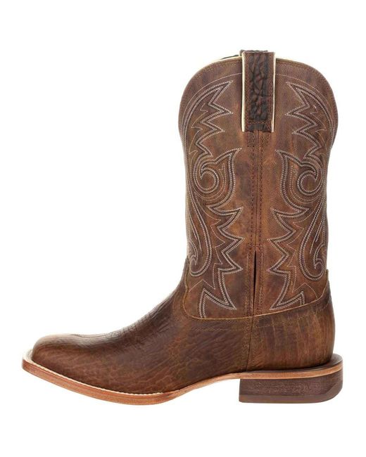 Durango Brown Arena Pro Leather Worn Saddle Boots for men