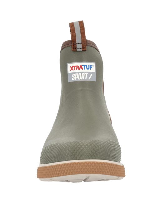 XtraTuf Brown Ankle Deck Sport Synthetic Wellington Boots