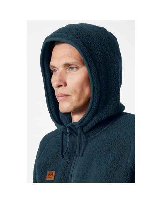 Helly Hansen Blue Heritage Pile Hoodie Fleece Jacket for men