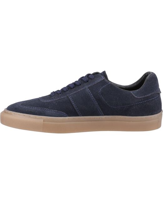 Hush Puppies Blue Riley Suede Suede Trainers for men