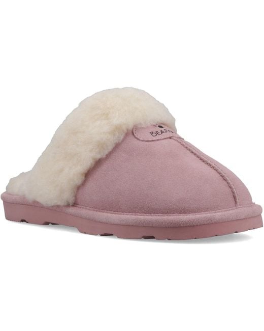 BEARPAW Pink Loki Ii Suede Peony Slippers