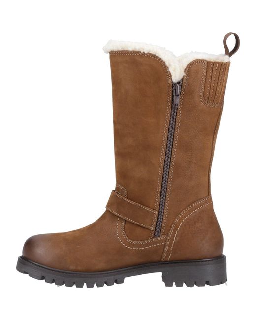 Hush Puppies Brown Winnie Leder Stiefeletten