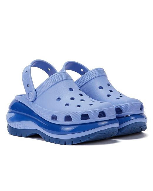 CROCSTM Blue Classic Mega Crush Clog Moon Jelly Women's Sandals