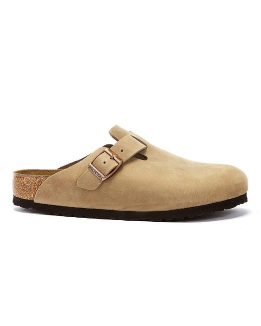 Zoccoli Boston Waxy Tabacco Marrone di Birkenstock in Natural