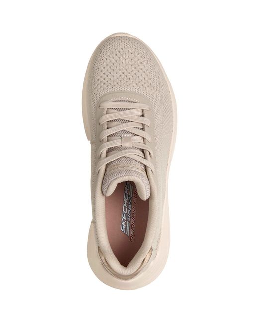 Skechers Natural Bobs Squad Waves Current Look Textile Off Trainers