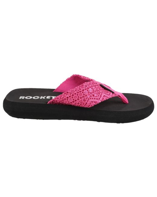 Rocket Dog Pink Spotlight Lima Fabric Flip Flops