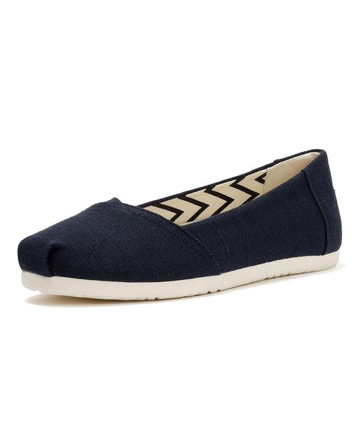 TOMS Blue Alpargata Ballet Canvas Espadrilles