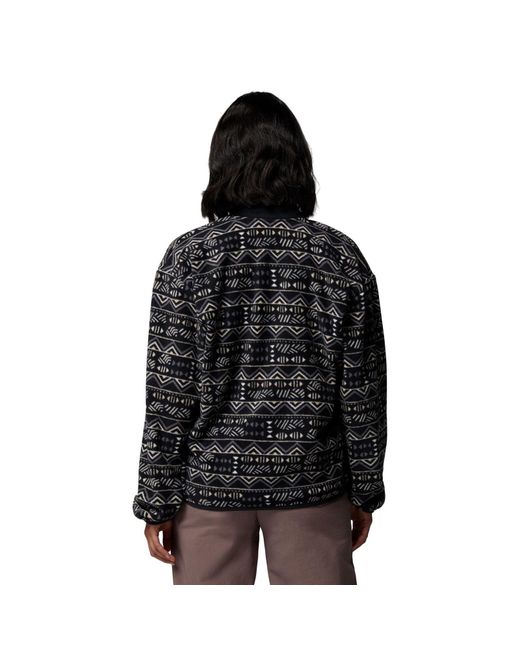 Columbia Black Sequoia Grove Printed Half Zip