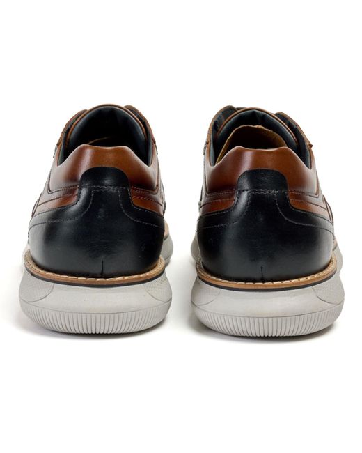 Pod Brown Finch Leather Cognac Lace-Up Shoes for men