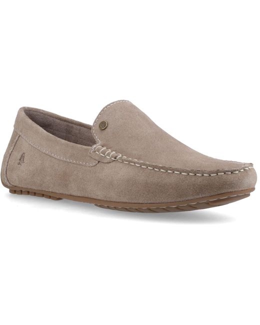 Hush Puppies Gray Ralph Suede Leather Taupe Loafers for men