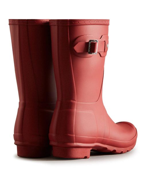 Hunter Red Matt Original Short Wellington Boots