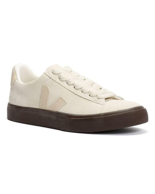 Veja White Campo Bold Suede Pierre Almond Eagle Trainers