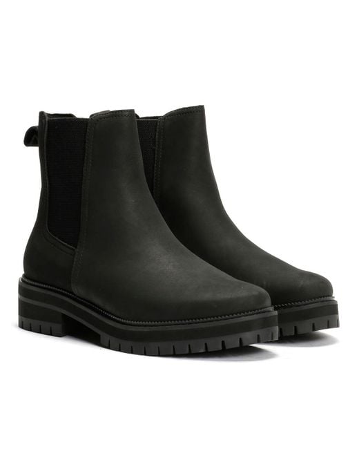 TOMS Black Bennet Leder Damen Schwarze Stiefel