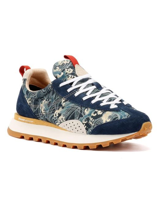 Flower Mountain Blue New Asuka Waves Trainers
