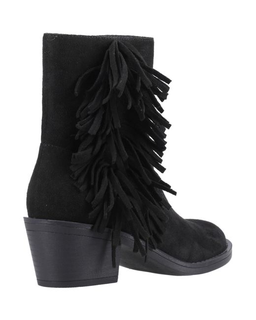 Rocket Dog Black Yankee Faux Suede Heeled Ankle Boots