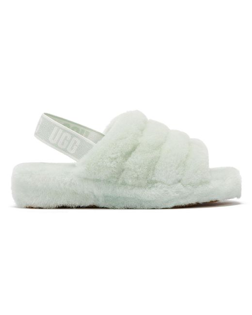 UGG Rubber UGG Fluff Yeah Womens Mint Green Slippers Lyst