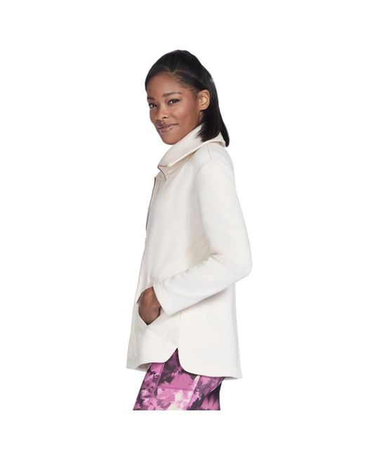 Skechers White Go Snuggle Tunic Jacket Jacket