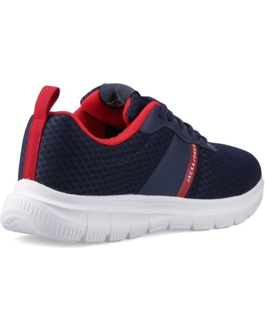 Jack & Jones Blue Taylor Mesh Polyurethane Blazer Standard Trainers for men