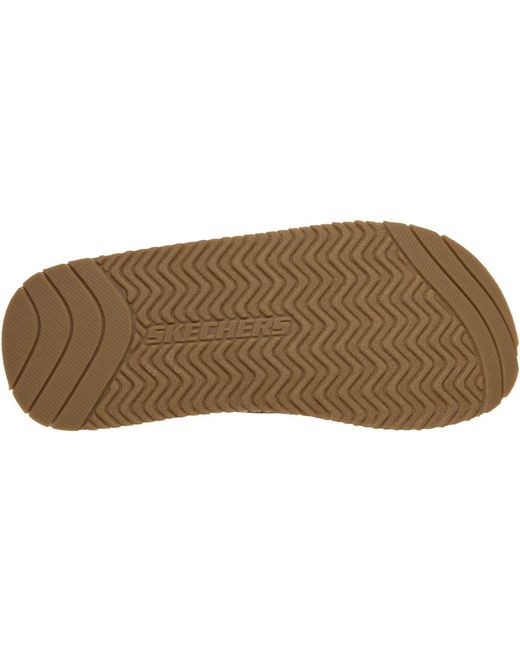 Skechers Gray Quill Textile Flip Flops for men