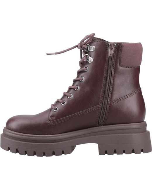 Rocket Dog Brown Danie Faux Leather Dark Heeled Mid Calf Boots