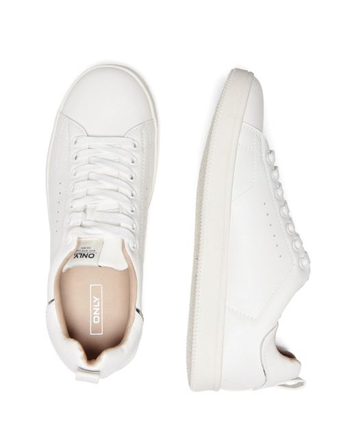 ONLY White Shilo Synthetic Trainers