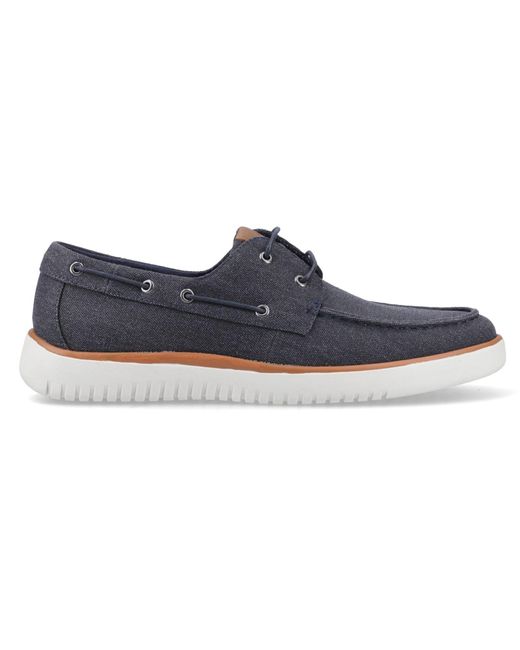 Hush Puppies Blue Daniel Canvas Boat Shoe Canvas Boat Shoes for men