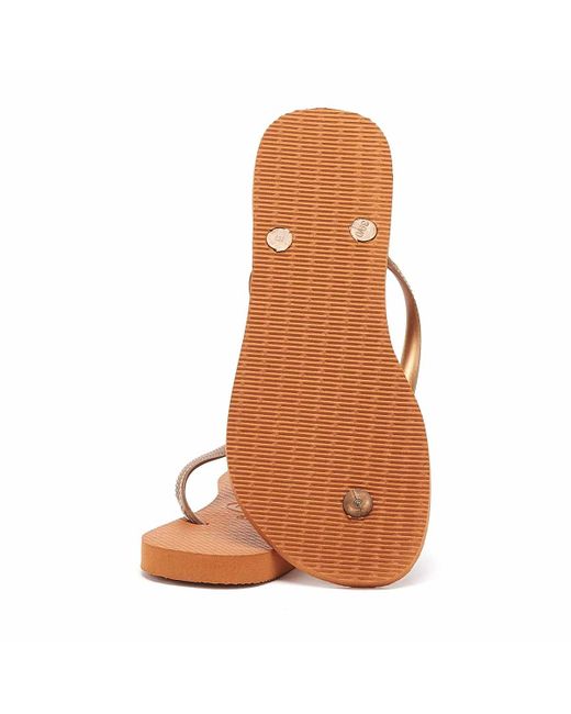 havaianas orange bronze