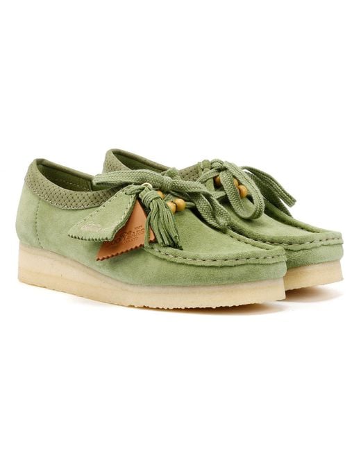 Clarks Green Wallabee Suede Apple Shoes