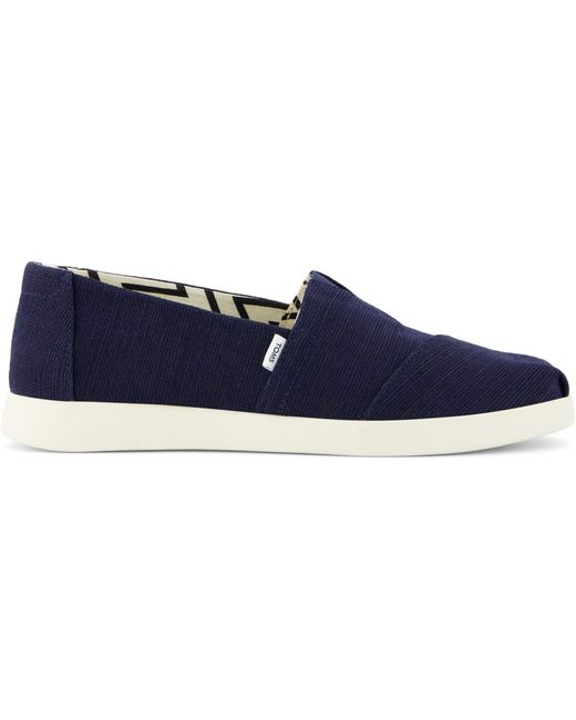 TOMS Blue Alpargata Plus Jute Espadrilles